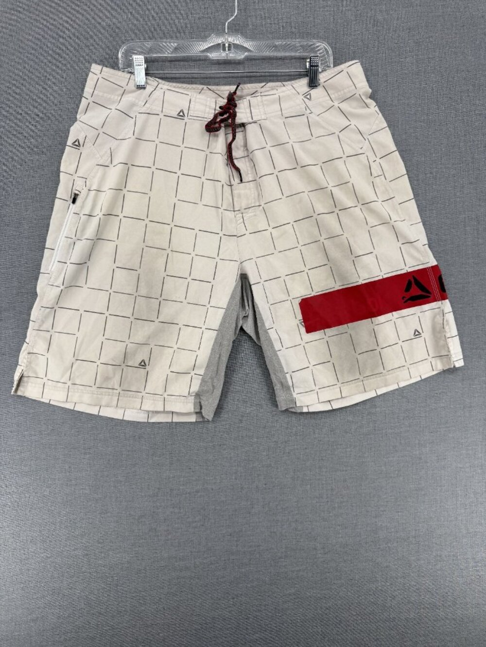 Reebok CrossFit Training Board Shorts Mens XL 10" Grid Swim Trunks Drawstring